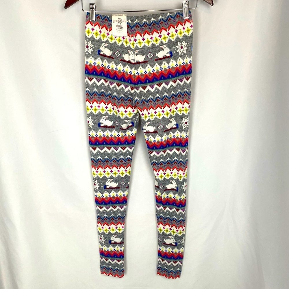 NWT Authentic American Heritage Bunny Holiday Leggings